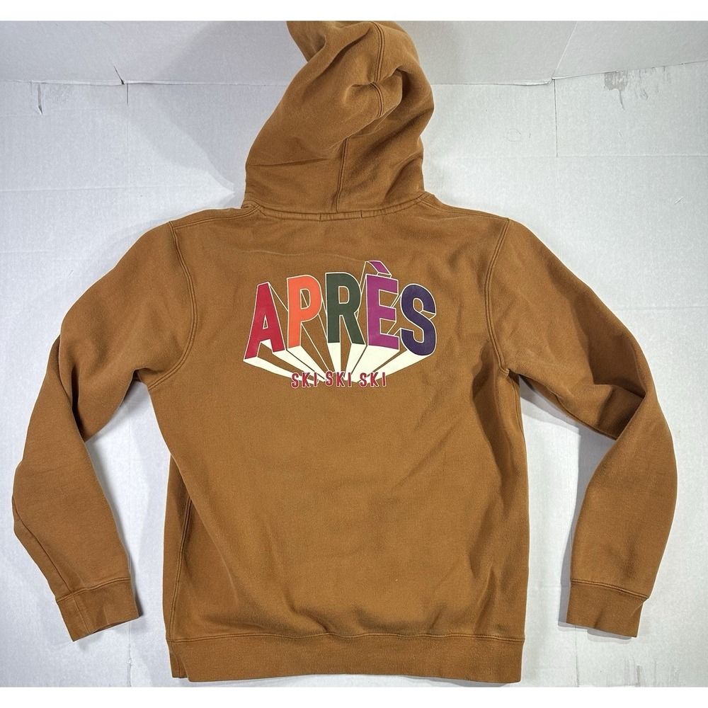 Scotch & Soda Après Ski Hoodie Brown Pullover Sweatshirt Men's Large Logo